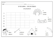 ATIVIDADES DIA DO ÍNDIO19 DE ABRIL (cruzadinha indio )