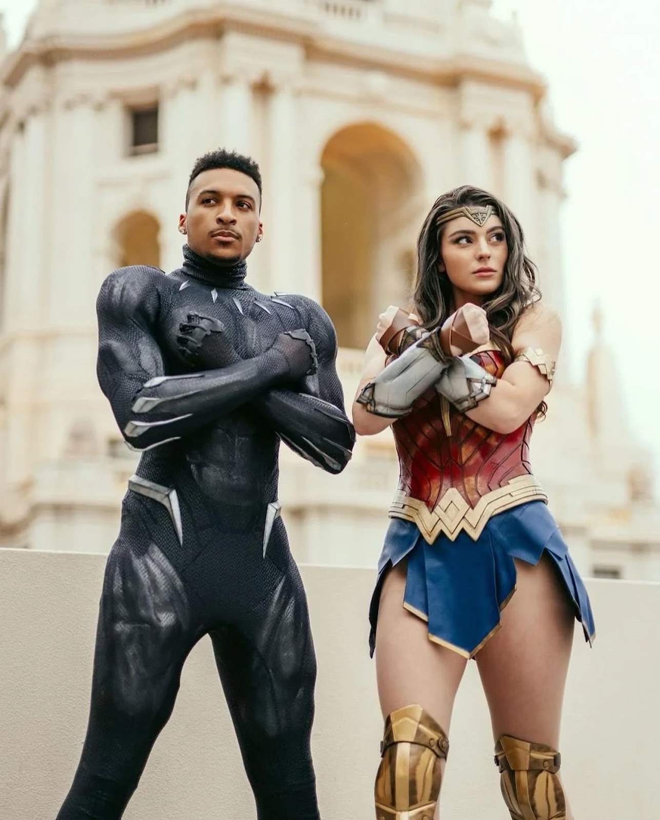 Wonder Woman and Black Panther Cosplay by Taya Miller and Tyreek
