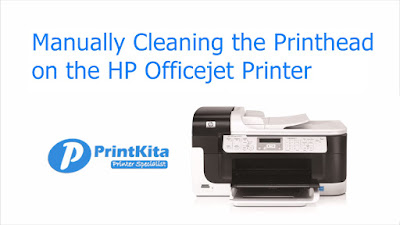 Manually cleaning printhead on HP officejet Pro printer