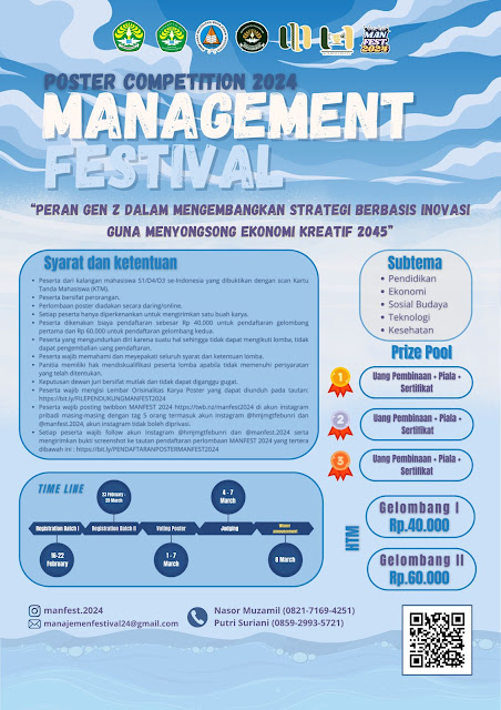 Management Festival HMJ Manajemen UNRI Ada Lomba BPC, SInging, Poster dan ESSAY