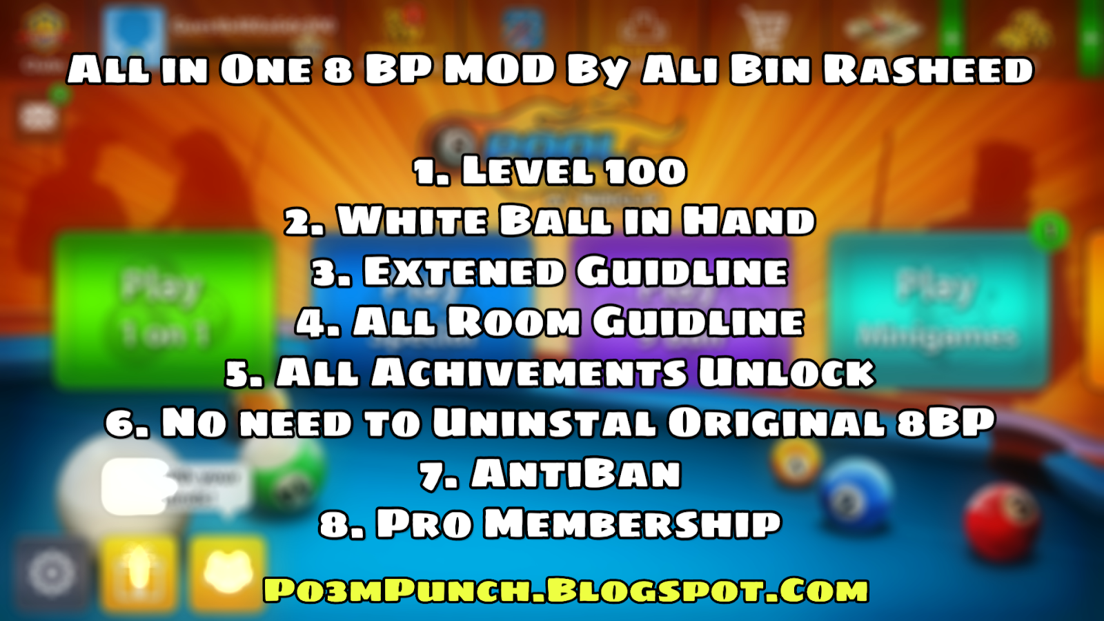 8 Ball Pool All in One Mod 4.1.0 - Po3m Punch :: Poems ... - 