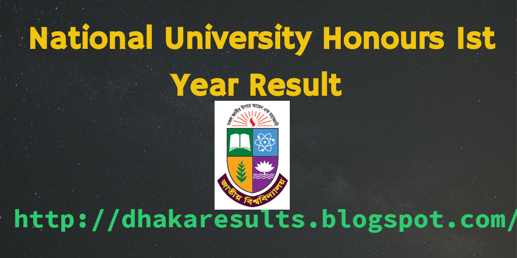 National University Honours 1st Year Result 2016