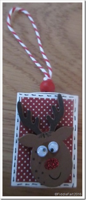 Reindeer Matchbox Christmas Tree Decoration