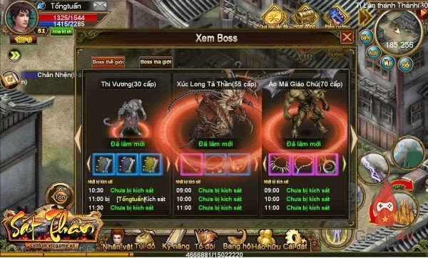 Game Sát Thần VTC có hệ thống Boss đa dạng phong phú nhất