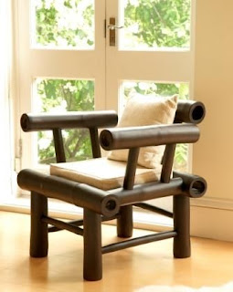 kursi sofa dari bambu sederhana
