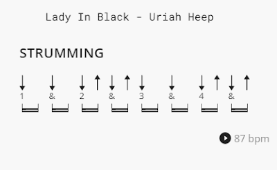 lady in black uriah heep strumming pattern