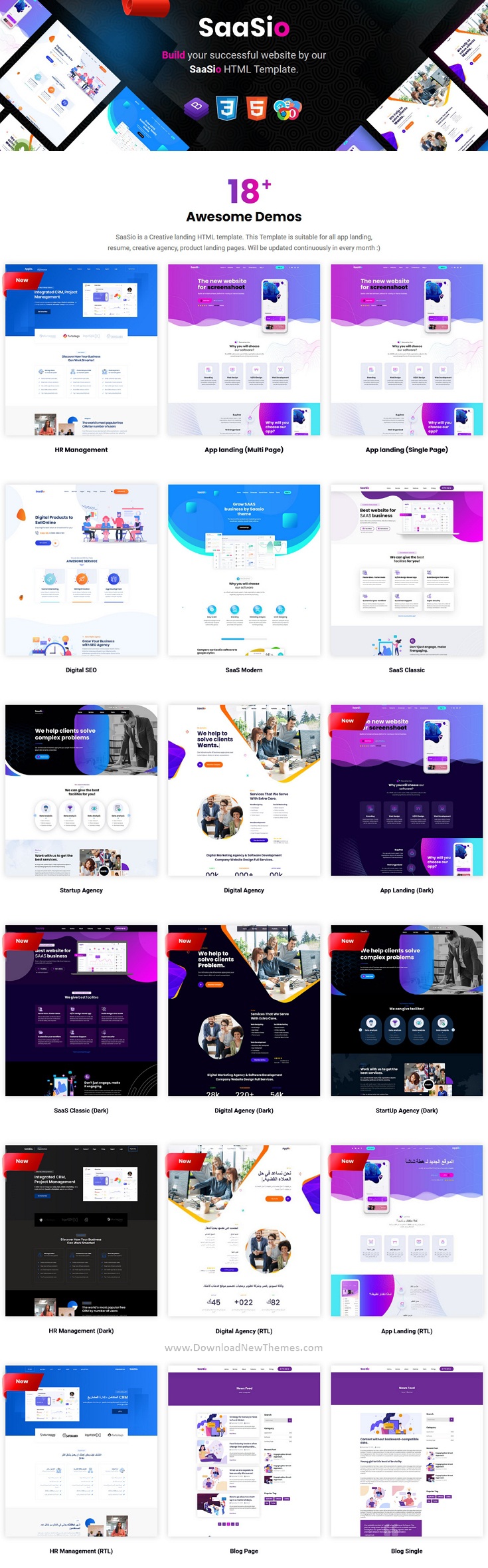 One Page Multipurpose Landing Page Template