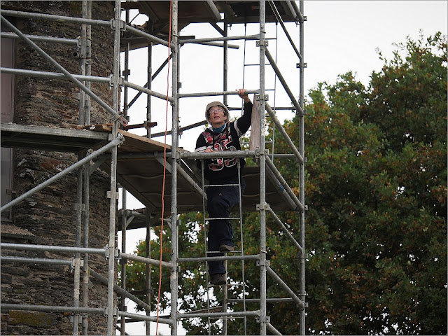 Chantier de rénovation pour le Moulin des landes de Cojoux