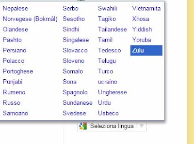 lingue disponibili