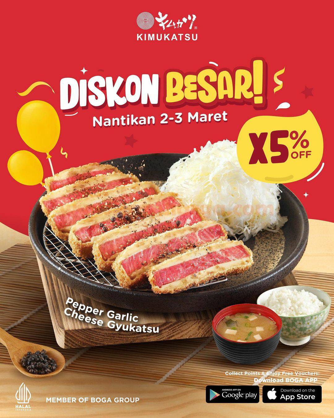 Promo KIMUKATSU ULANG TAHUN Diskon Besar X5% Off