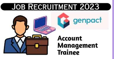 Genpact Is Now Hiring for   Account management  trainee As Fresher Eligible 