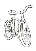 Imprima esse desenho para pintar de bicicleta para as crianças colorir e . (desenho para colorir de bicicleta)