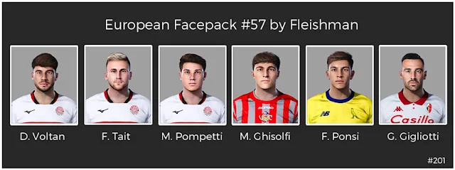 European Facepack #57 For eFootball PES 2021