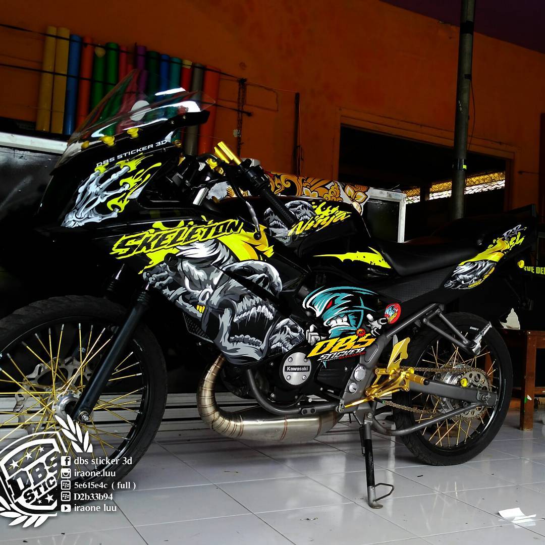 Gambar Cutting Sticker Kawasaki Ninja 150 Rr Modif Sticker