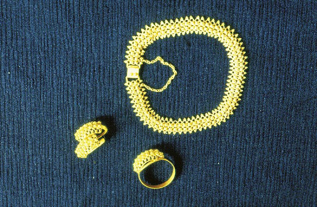 Sample of gold jewelry