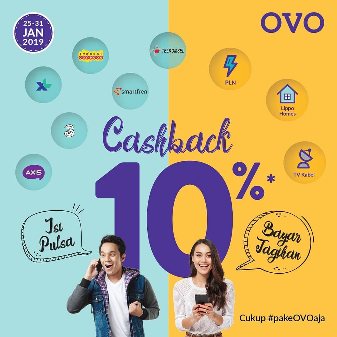 #OVO - #Promo Produk Virtual Cashback 10% Hingga 10K Poin (s.d 31 Jan 2019)