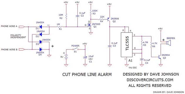 Cut Phone Line Alarm Schema