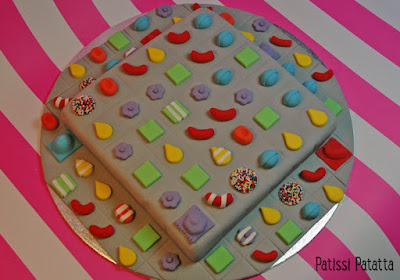 cake design, Candy Crush cake, Candy Crush saga, pâte à sucre, gumpaste, patissi-patatta