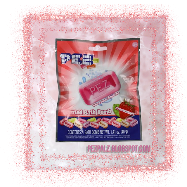 Fizzy PEZ Bath Bomb Strawberry Scent from 5 Below Front of Package