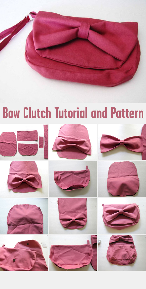 Bow Clutch Bag Tutorial and Pattern