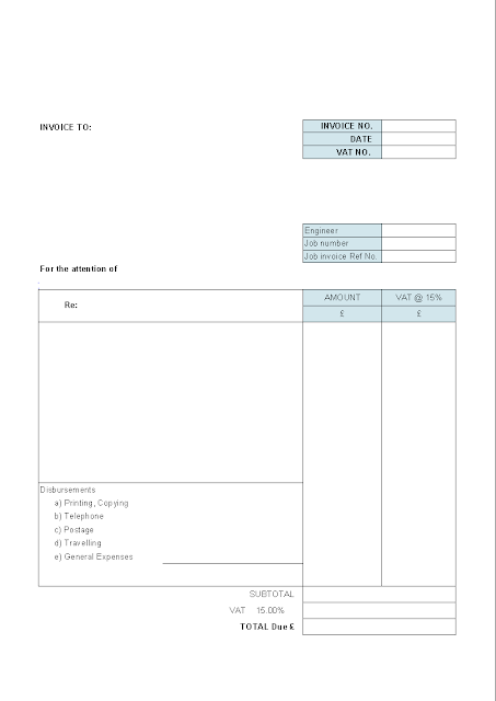 free blank invoice template for excel