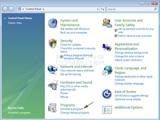 Control Panel Uninstall a program