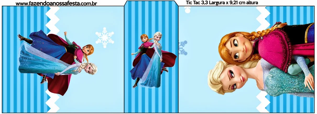 Frozen Christmas in Blue Free Printable Tic Tac labels.