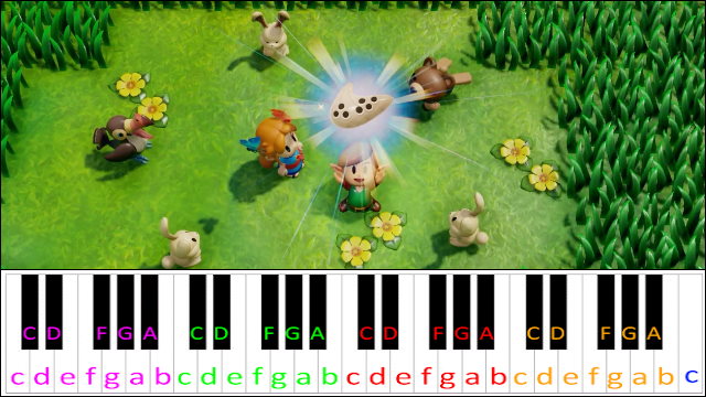 Animal Village (The Legend of Zelda: Link's Awakening) Piano / Keyboard Easy Letter Notes for Beginners