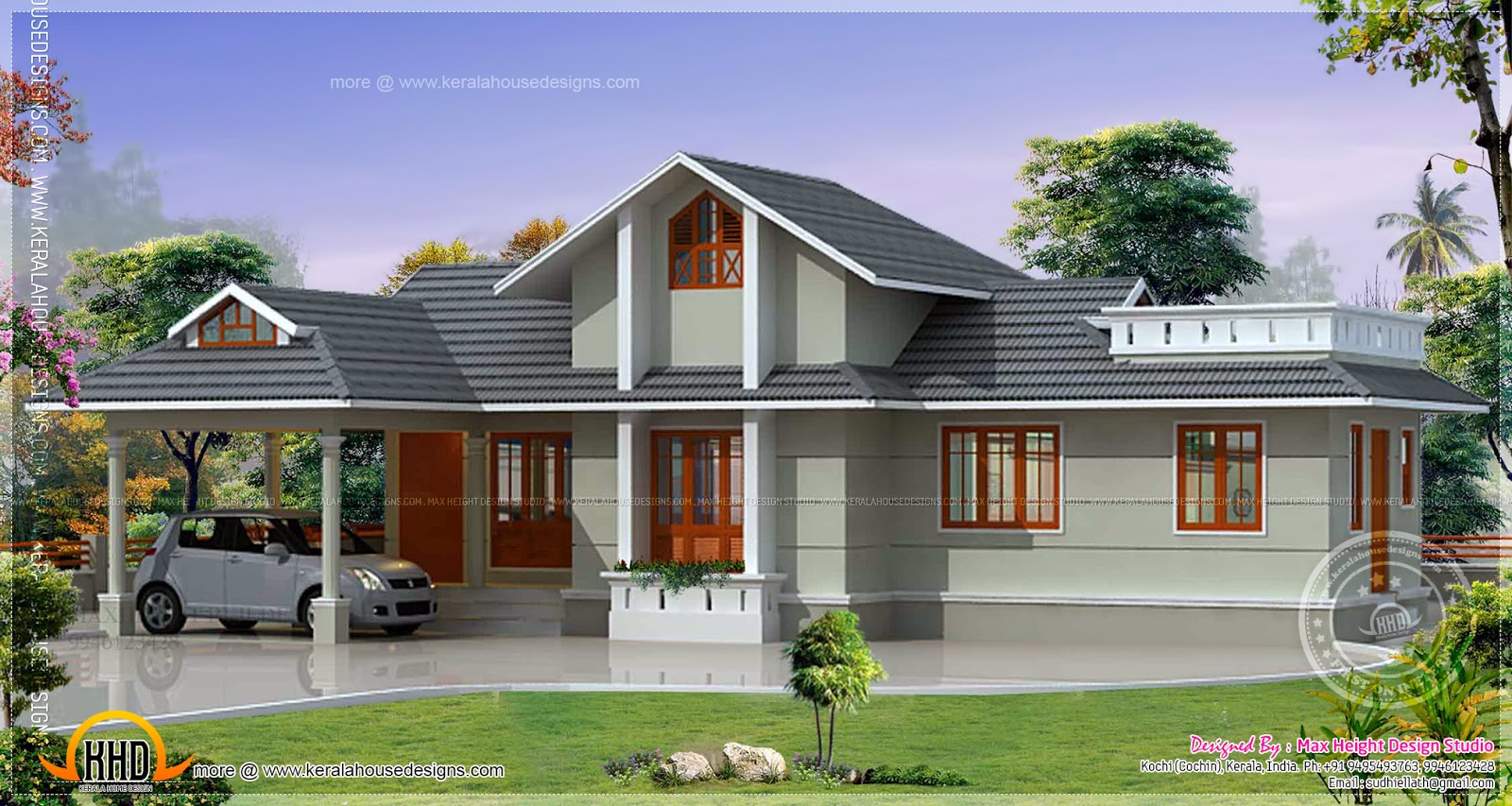 3 bedroom attached single storied home Indian House Plans