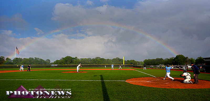 Rainbow over Meier Field in St. Joseph