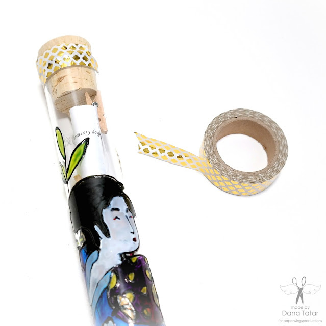 How to Seal Glass Test Tubes with Washi Tape by Dana Tatar for Paper Wings Productions