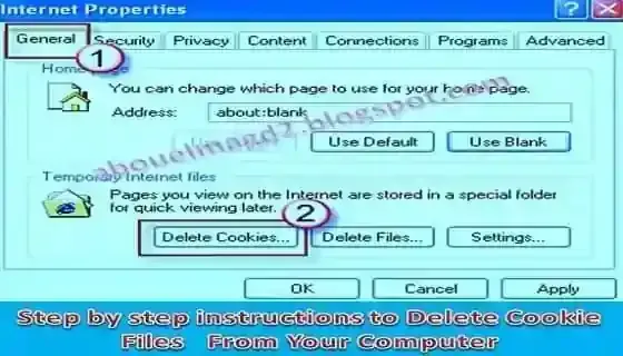 Step-by-step instructions for deleting cookies from your PC