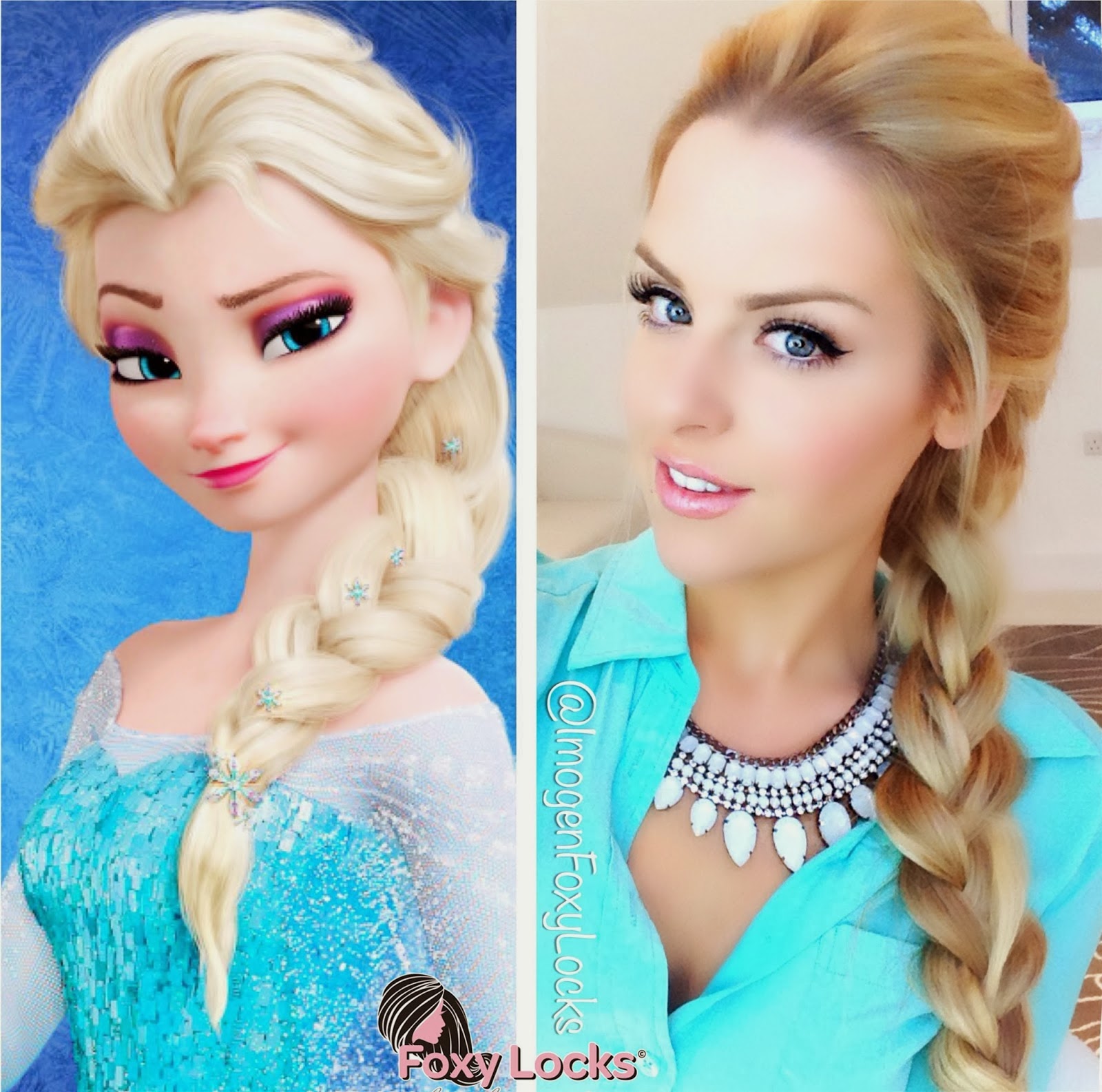 Braided Crown: Elsa's Braid Hair Tutorial from Disney's 