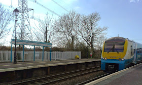 The railway line at Llanfair PG, Anglesey