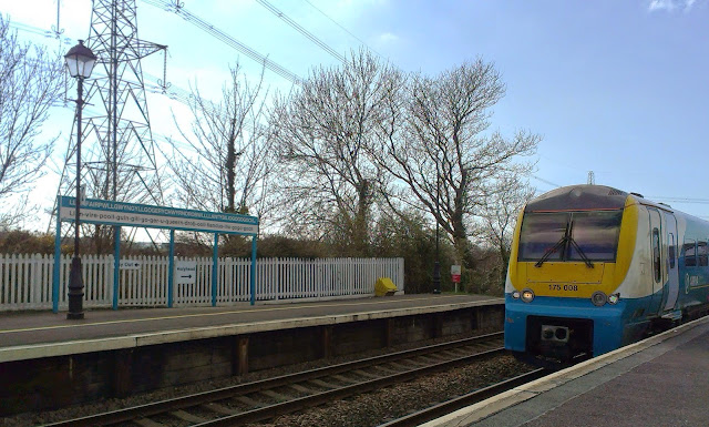 The railway line at Llanfair PG, Anglesey