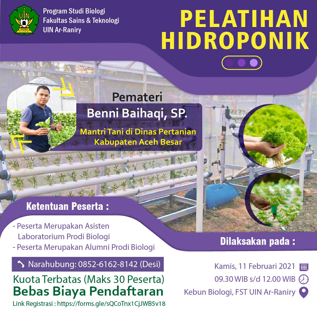 Prodi Biologi  Adakan Pelatihan Hidroponik Program Studi 