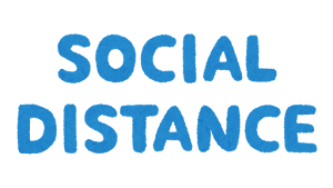 「SOCIAL DISTANCE」のマーク