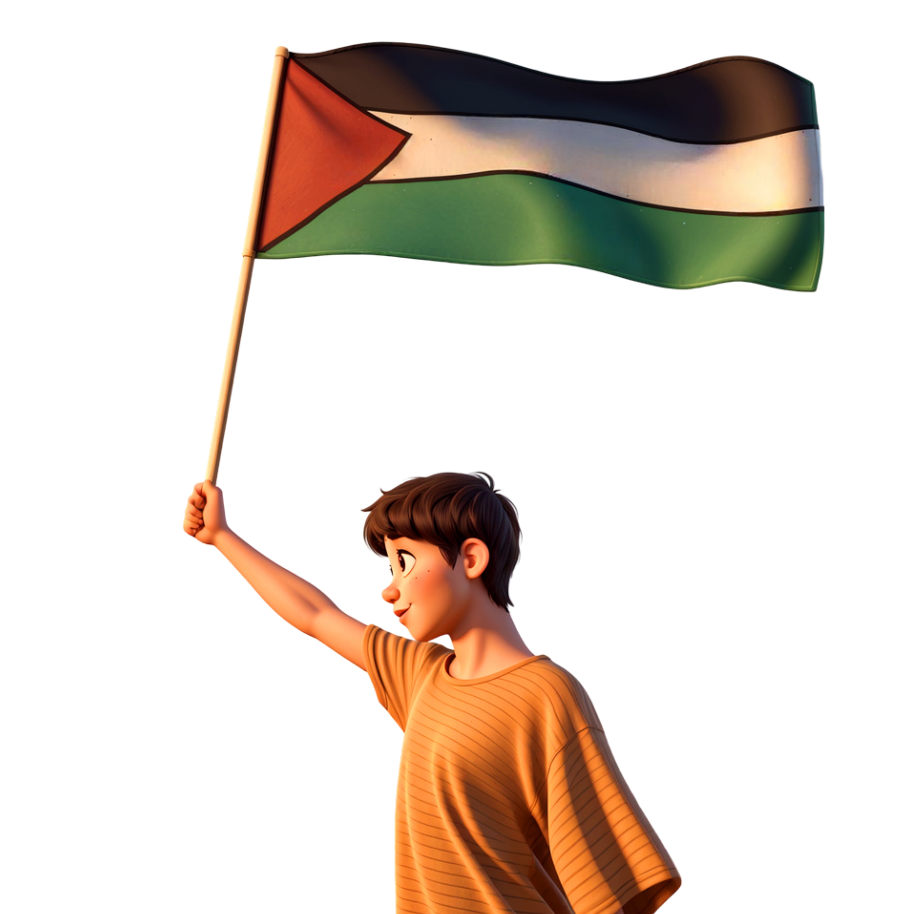 Palestinian boy cartoon character