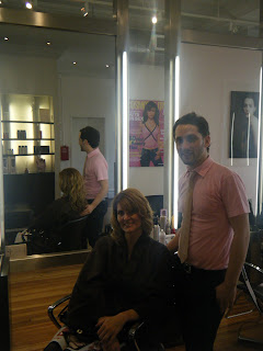 Devin Toth with Hope at Ted Gibson Salon NYC