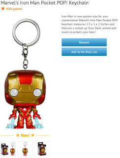 Iron Man Pocket Pop keychain available at Disney Movie Rewards