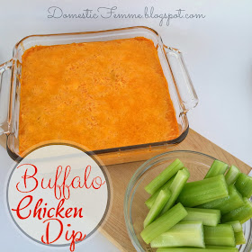Buffalo Chicken Dip {Domestic Femme} #Ranch #Easy #Dips #Football #Game #Day #Days #GameDay #GameDays #Appetizer #Appetizers #Snack #Snacks #Cream #Cheese #Sauce #Franks #Super #Bowl #SuperBowl #Recipe #Recipes #Finger #Foods #Food #Celery #Crowd #Party #Parties #Potluck #Potlucks