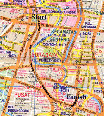 Peta Kota Surabaya Indonesia