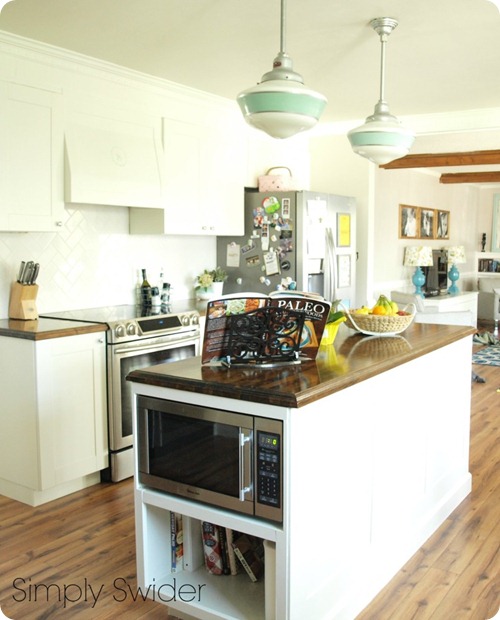 microwave built in island