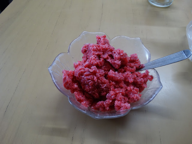 Helado de frutilla o fresa