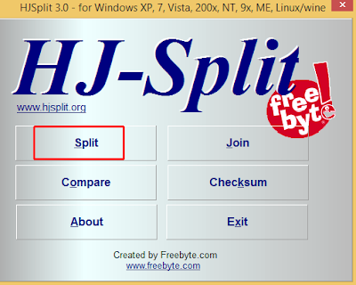 HJSplit merupakan software freeware yang dapat digunakan untuk memotong  Cara Memotong dan Menggabungkan File Menggunakan HJSplit