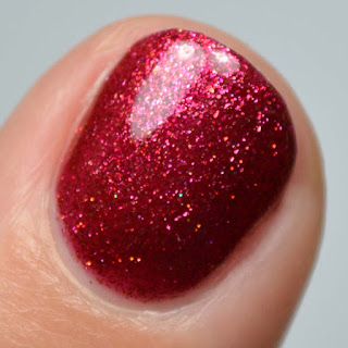 red shimmer nail polish