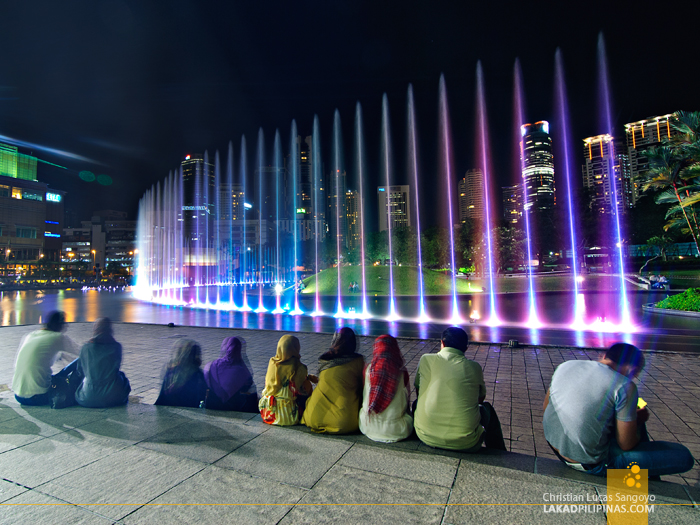 Fountain Show at the Petronas Towers in Kuala Lumpur, Malaysia