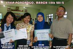 Juara 1 & 5 Newsreading Contest dan Juara 3 Speech Contest STKIP Ponorogo - Madiun Level