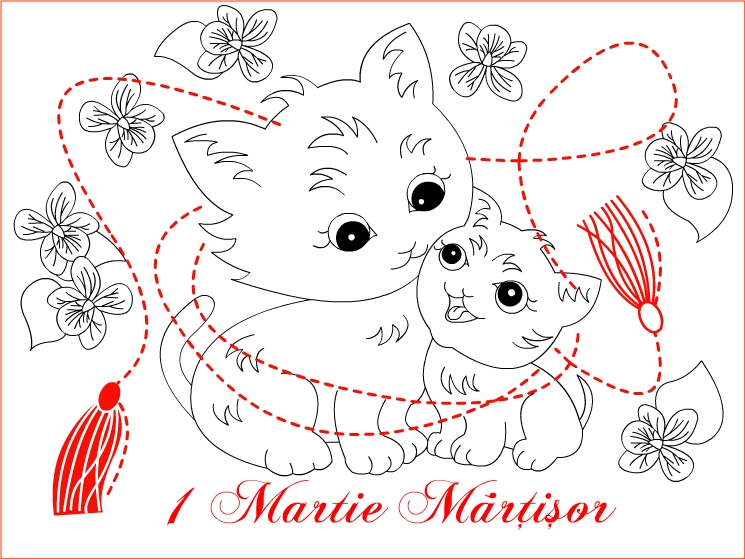 Nicole's Free Coloring Pages: 1 Martie Martisor * Desene de colorat cu Martisor * Spring ...