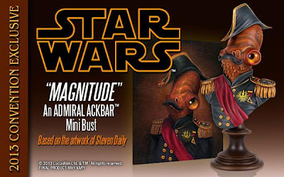 San Diego Comic-Con 2013 Exclusive “Magnitude” an Admiral Ackbar Star Wars Mini Bust by Gentle Giant and Steven Daily